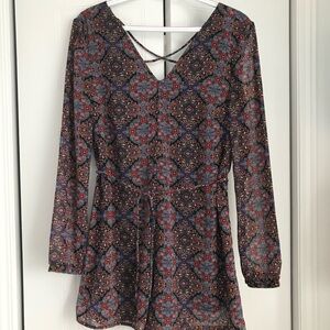 Japna Long-Sleeve Printed Romper